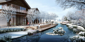 公园雪景效果图