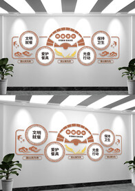 文明用餐文化墙