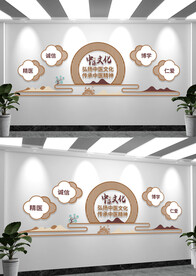 中国风古典中医文化墙