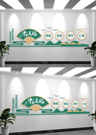 中医馆养生之道背景板中医文化墙