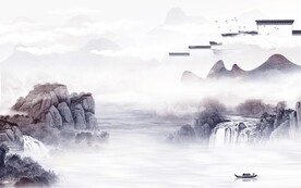 大气 简约中式山水 TIf分层