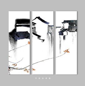 写意新中式装饰画泼墨