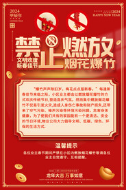 社区禁止燃放烟花爆竹宣传