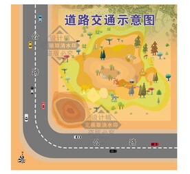 山区道路山体方位图