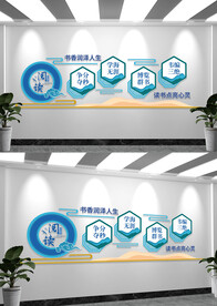 读书文化阅读文化学校文化墙标语