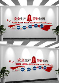 简约安全生产企业文化墙