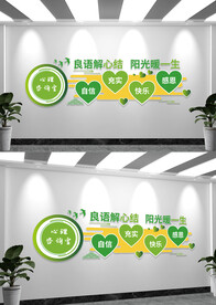 心灵驿站心理咨询室文化墙