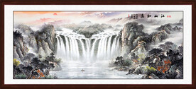 国画瀑布