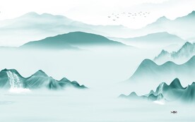 简约 意境高档山水 Tif分层