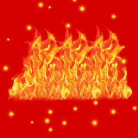 卡通黄色火焰光晕火花效果元素