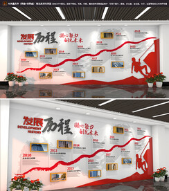 企业发展史发展历程文化墙