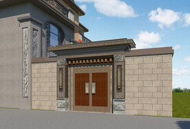 别墅院子大门设计案例效果图