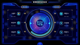 科技光感智慧旋转圆环UI首页
