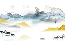 现代 最新中式山水 tiF分层