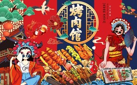 美味烤肉图片
