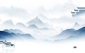 高端 意境简约山水 TIf分层