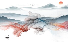 现代 新品大气山水 Tif分层