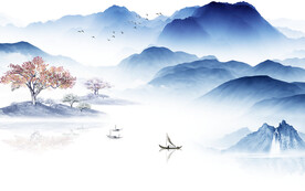 现代 新传中式山水 Tif分层