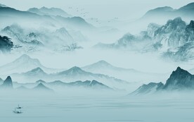 简约 新传中式山水 Tif分层