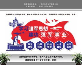 学习强军思想军队文化墙