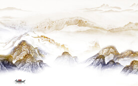 简约 金色新款山水 TIf分层