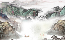 爆款 高雅高端山水 Tif分层