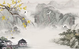 人气 新品意境山水 TIf分层