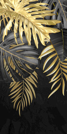 金色叶子玄关背景墙