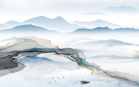 中式 新品轻奢山水 TiF分层