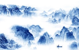 爆款 清晰山水背景 TIf分层