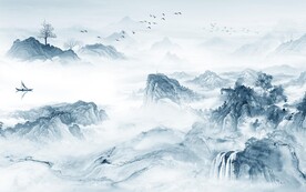 高端 清晰山水背景 TIf分层