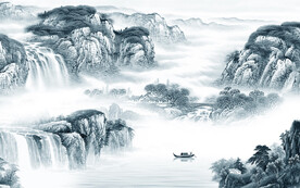 高档 意境清晰山水 tiF分层