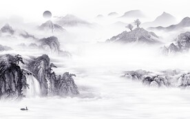 人气 新品中式山水 TiF分层