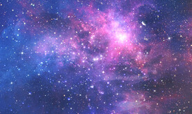 蓝色星空星云背景图