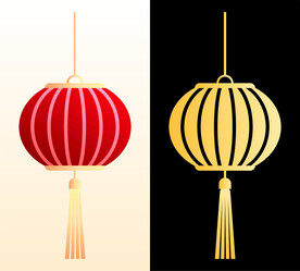 金色红色灯笼