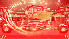 龙年春晚片头新春拜年视频边框