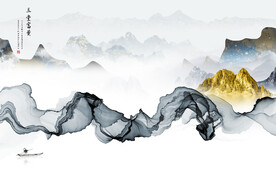 高档意境山水 TiF分层