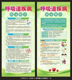 呼吸道疾病防治知识X展架