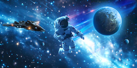 宇航员太空宇宙广告壁画背景墙