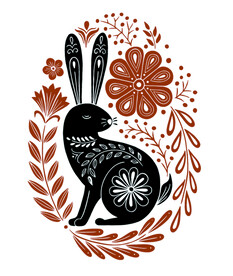 卡通花纹动物图