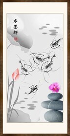 水墨虾