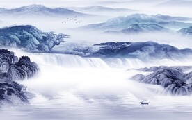 现代 意境高档山水 Tif分层