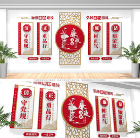 廉政文化墙展板