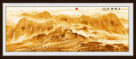 金色长城国画