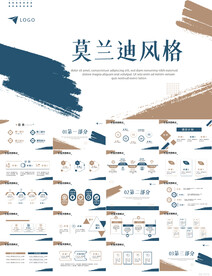 高级感莫兰迪年终工作总结PPT