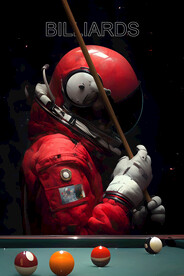 创意台球广告展板壁画背景墙挂画