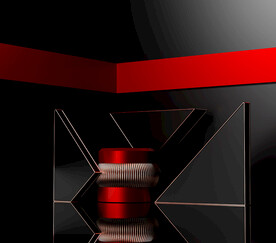 高端红加黑 电商展台 