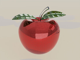 水晶苹果画