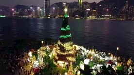 香港圣诞节圣诞树视频