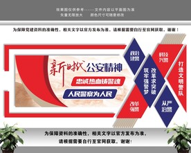 热血铸警魂公安警察警署文化墙